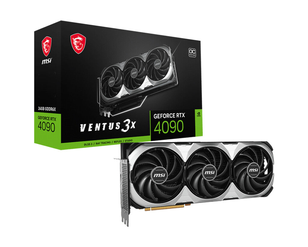 MSI VENTUS 3X E 24G OC - NVIDIA 24 GB GDDR6X GeForce RTX 4090 graphics card