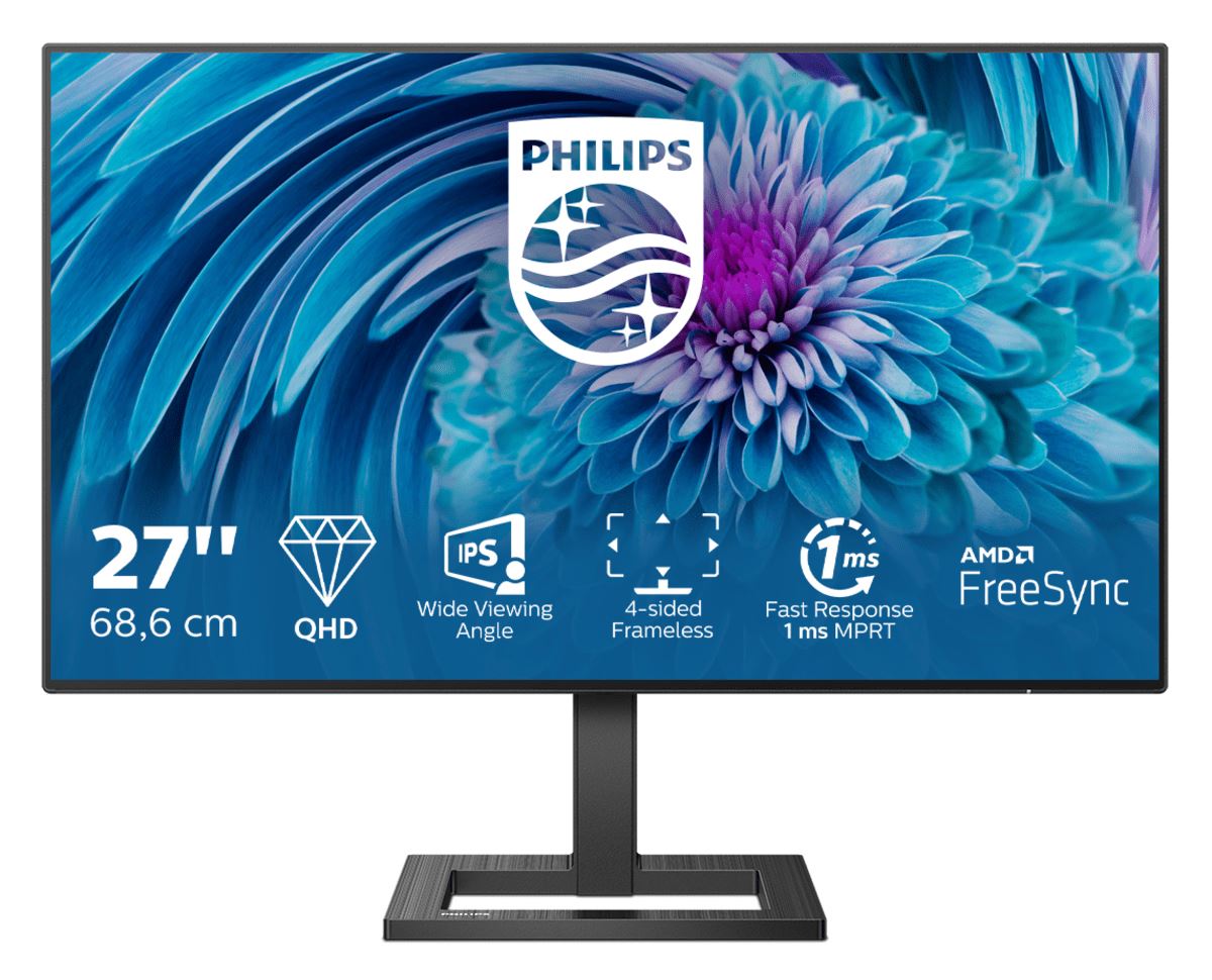 Philips E Line 275E2FAE/00 Computer Monitor 68.6 cm (27&quot;) 2560 x 1440 pixels 4K Ultra HD LED Black