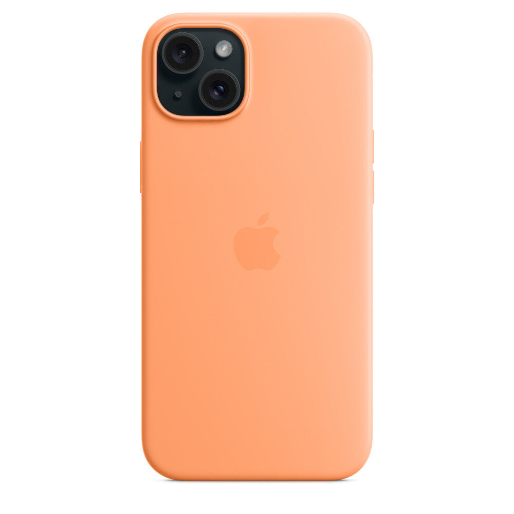 Apple mobile phone case for iPhone 15 Plus in Orange Sorbet