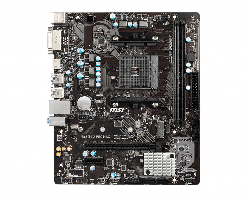 MSI B450M-A PRO MAX micro ATX motherboard - AMD B450 Socket AM4