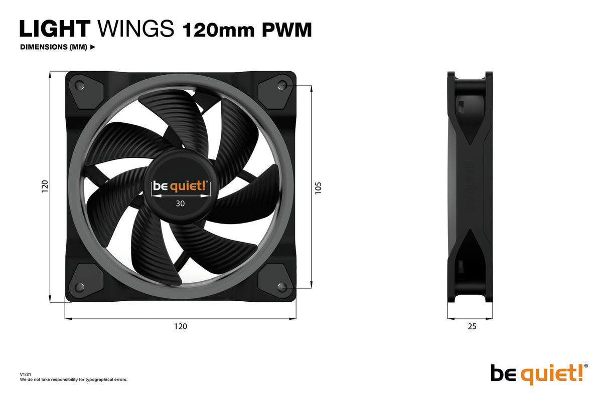 be quiet! Light Wings ARGB PWM - Computer Case Fan - 120mm (Pack of 3)