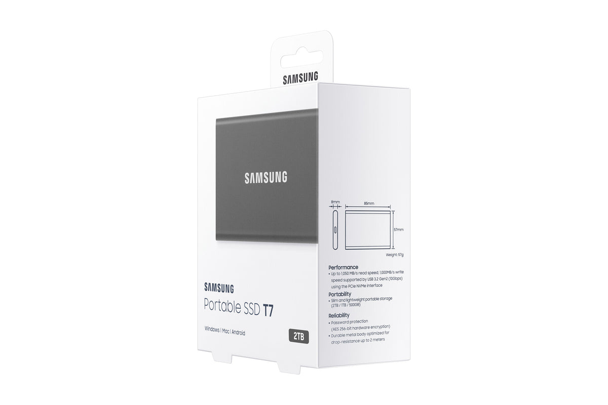 Samsung Portable SSD T7 in Grey - 2 TB