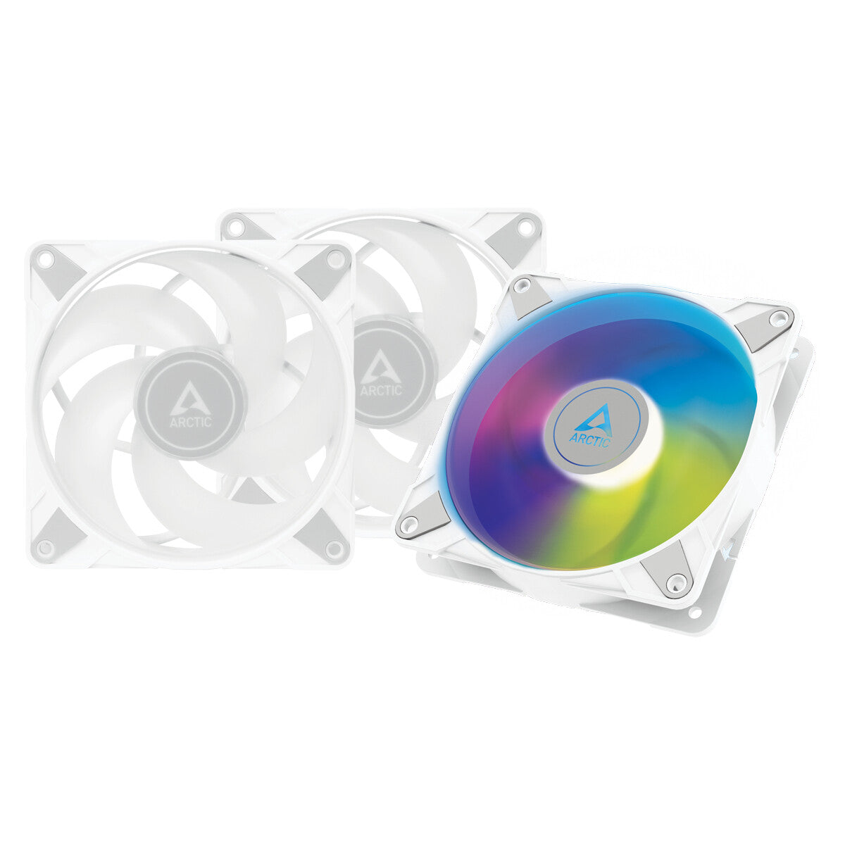 ARCTIC P12 PWM PST A-RGB - Computer Case Fan in White - 120mm (Pack of 3)