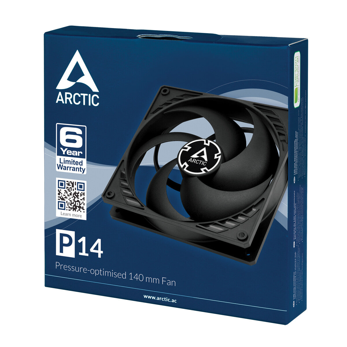 ARCTIC P14 - Computer Case Fan in Black - 140 mm