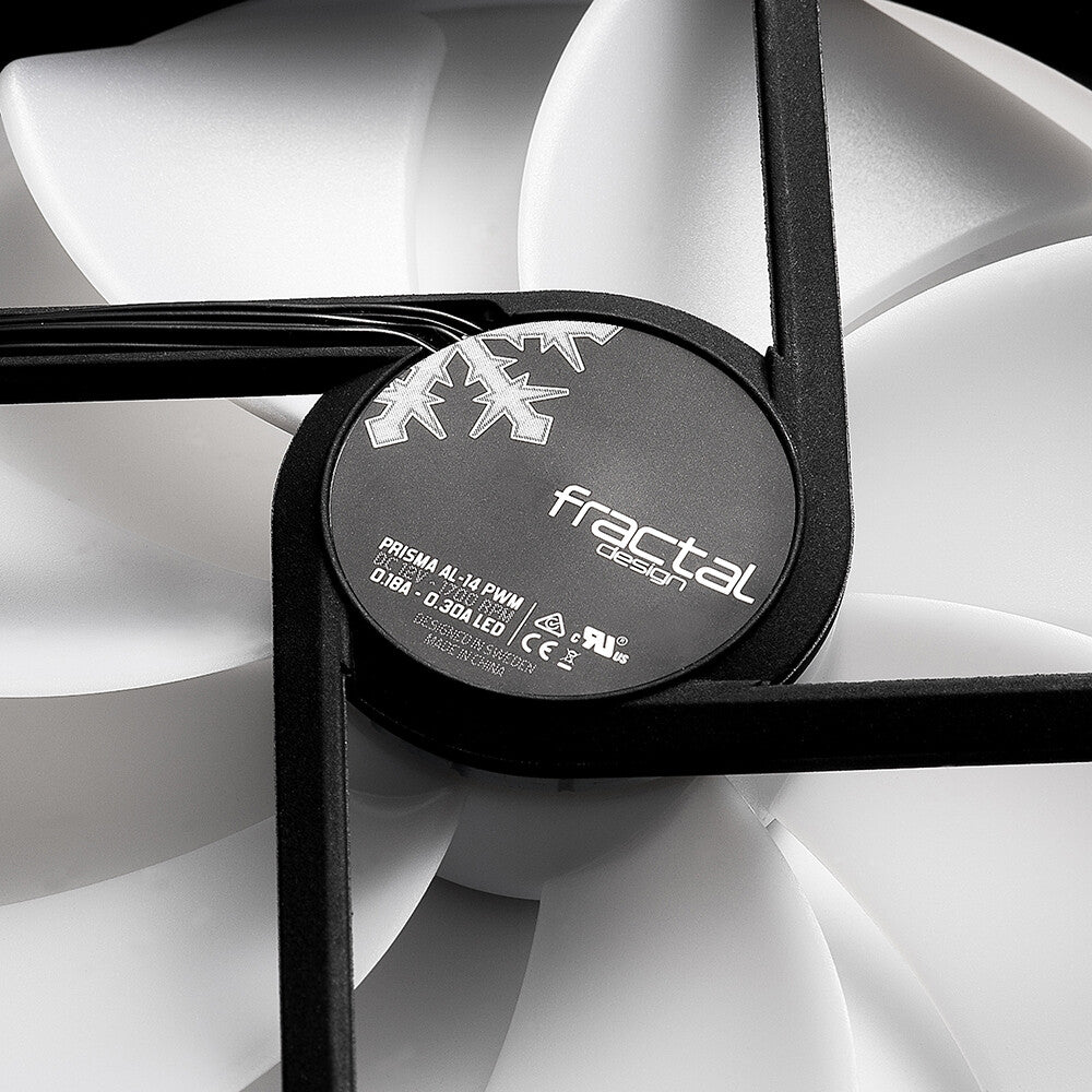 Fractal Design Prisma AL-14 - Computer Case Fan in Black / White - 140mm