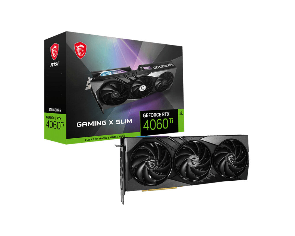 MSI GAMING X SLIM 8G - NVIDIA 8 GB GDDR6 GeForce RTX 4060 Ti graphics card