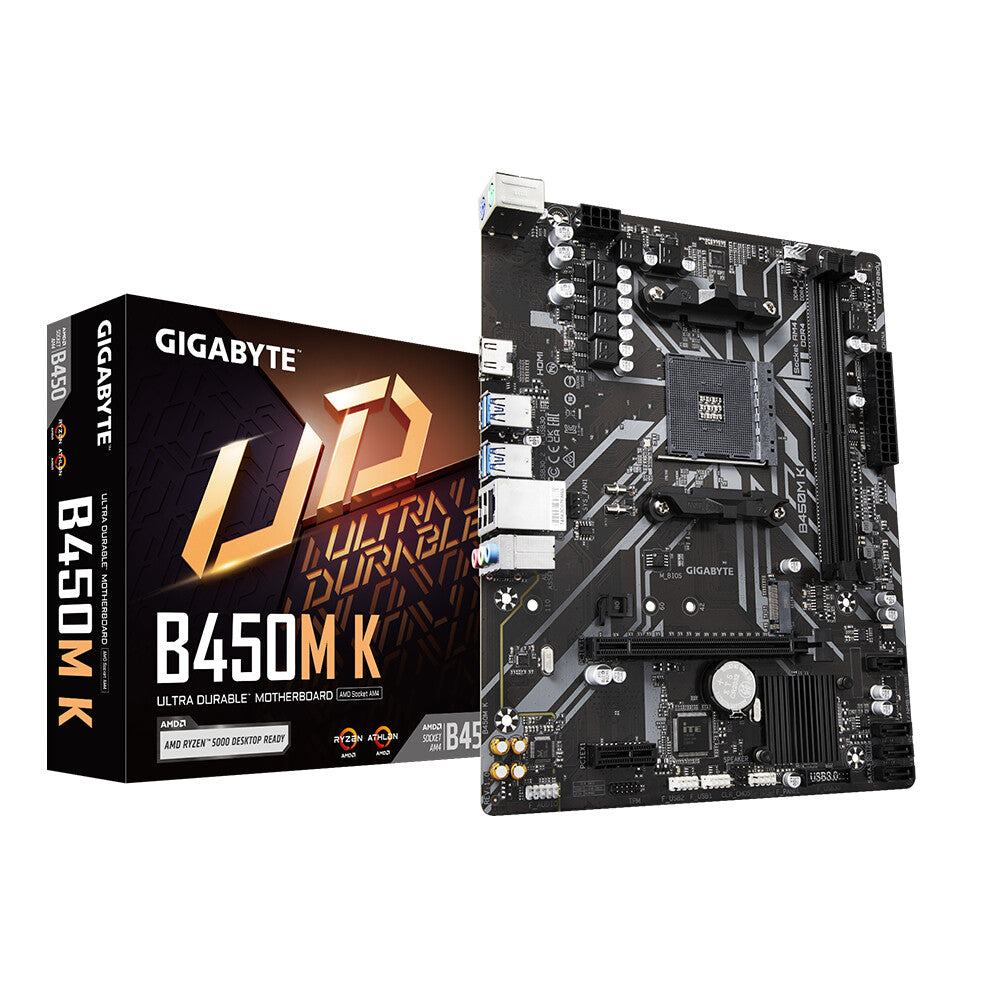 Gigabyte B450M K (rev. 1.0) micro ATX motherboard - AMD B450 Socket AM4