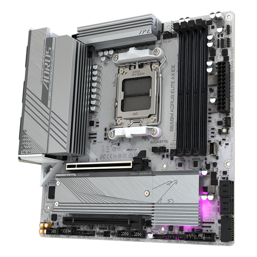 Gigabyte B650M AORUS ELITE AX ICE ATX motherboard - AMD B650 Socket AM5