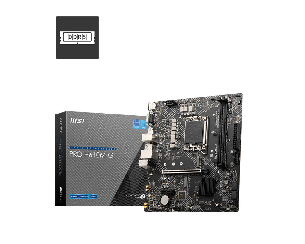 MSI PRO H610M-G micro ATX motherboard - Intel H610 LGA 1700