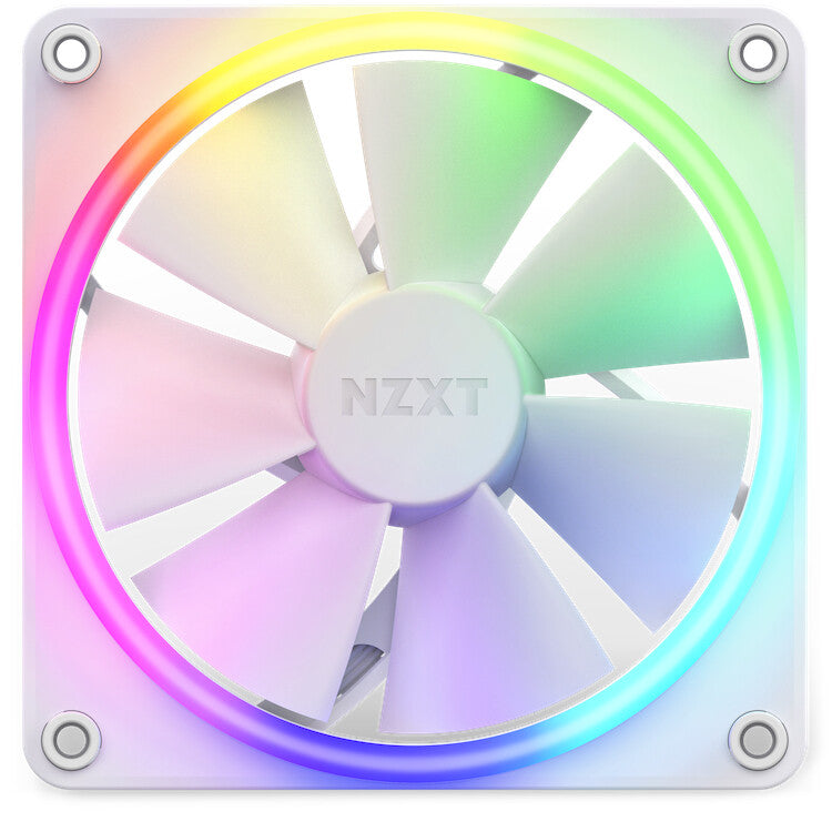 NZXT F120 RGB - Computer Case Fan in White - 120mm (Pack of 3)