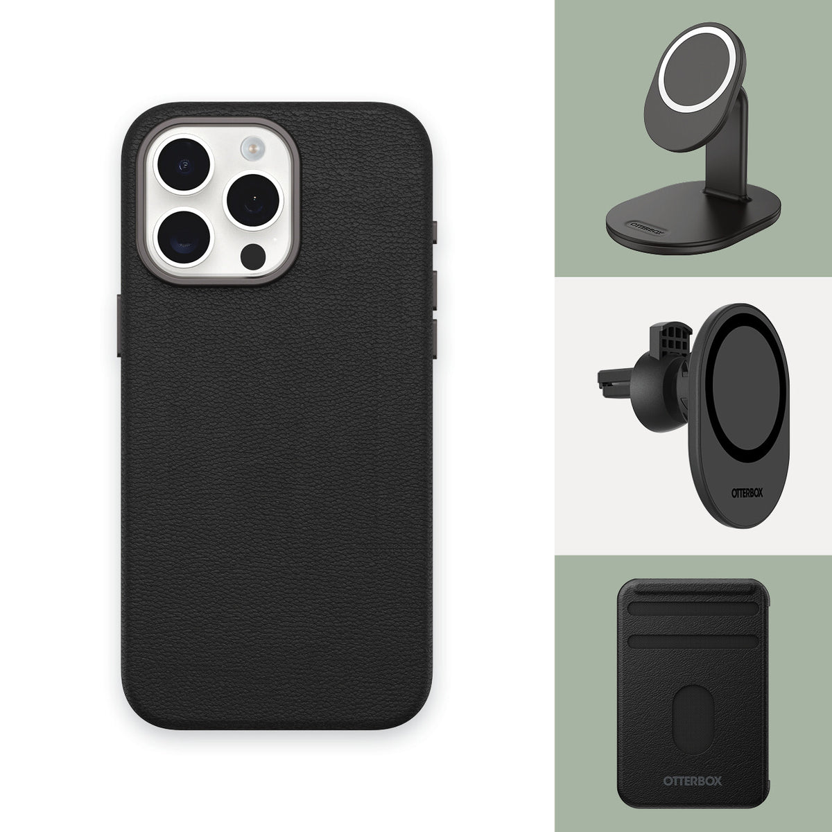 OtterBox Symmetry Cactus with MagSafe for Apple iPhone 15 Pro Max in Noir Ash