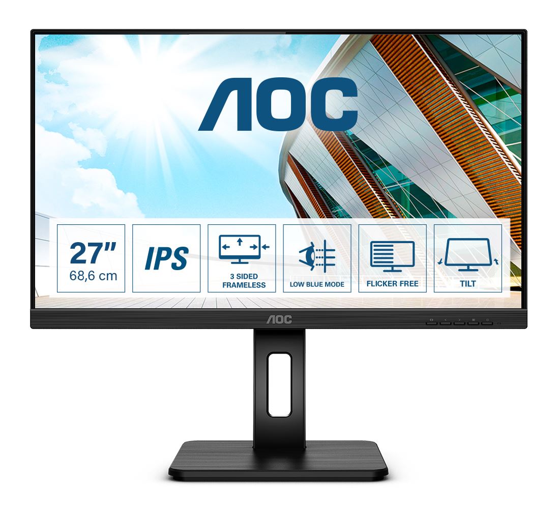 AOC P2 27P2Q LED display 68.6 cm (27&quot;) 1920 x 1080 pixels Full HD Black Monitor