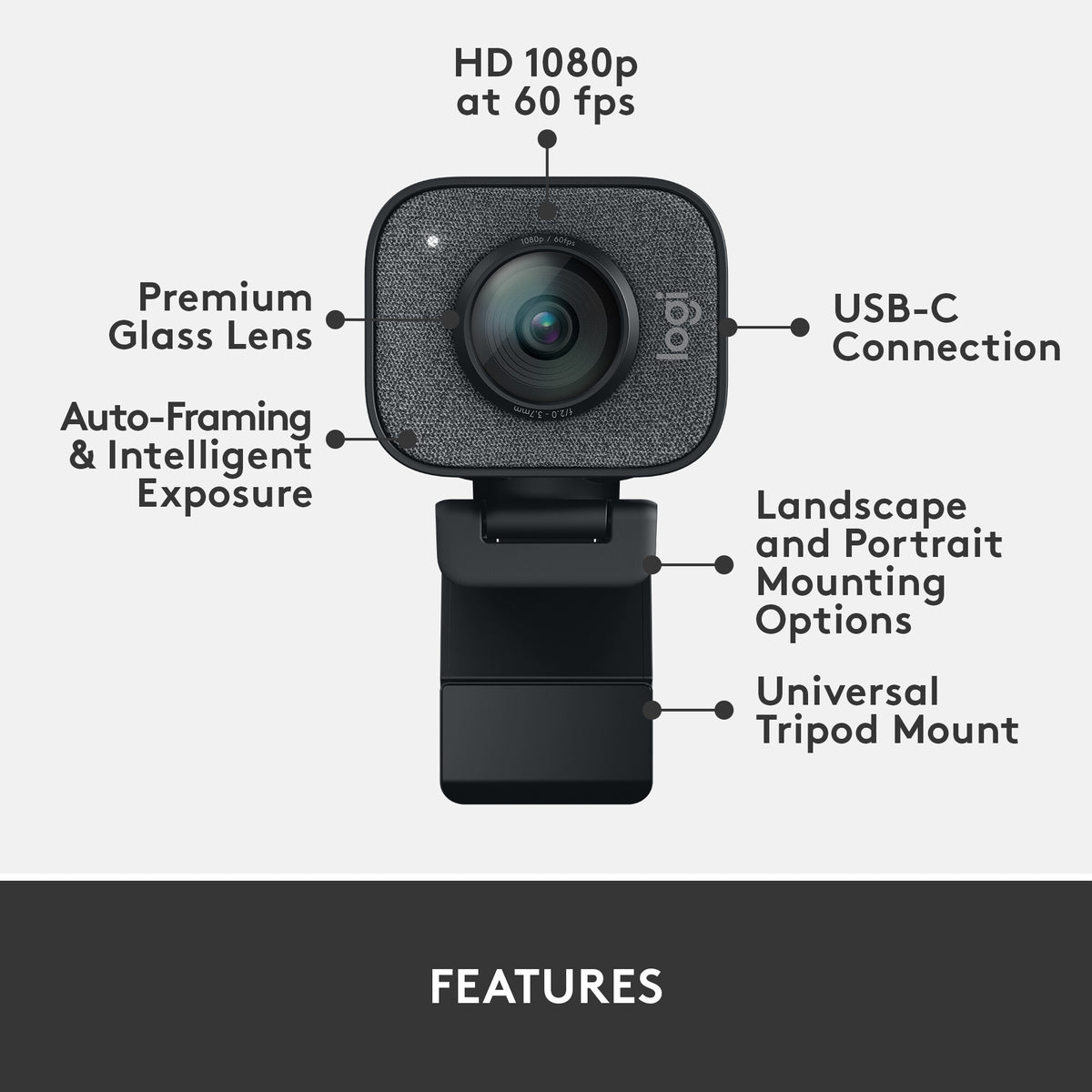 Logitech StreamCam - 1080p Full HD webcam