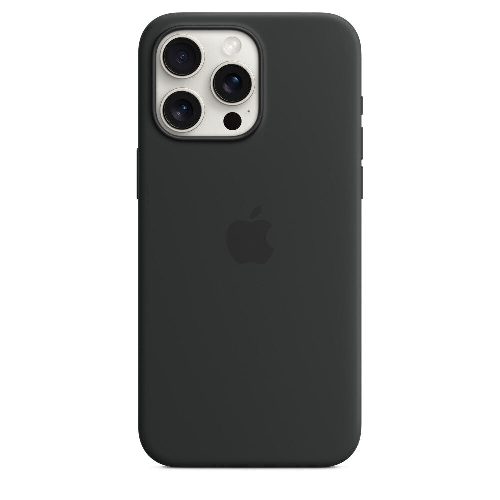 Silicone Case with MagSafe for iPhone 15 Pro Max in Black