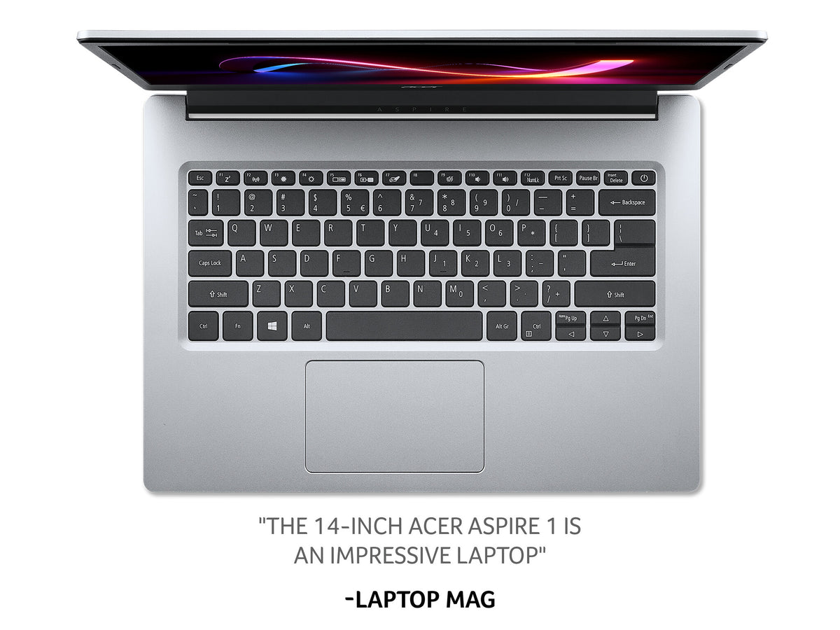 Acer Aspire 1 Laptop - 35.6 cm (14&quot;) - Intel Celeron N4500 - 4 GB DDR4-SDRAM - 64 GB eMMC - Windows 11 - Silver