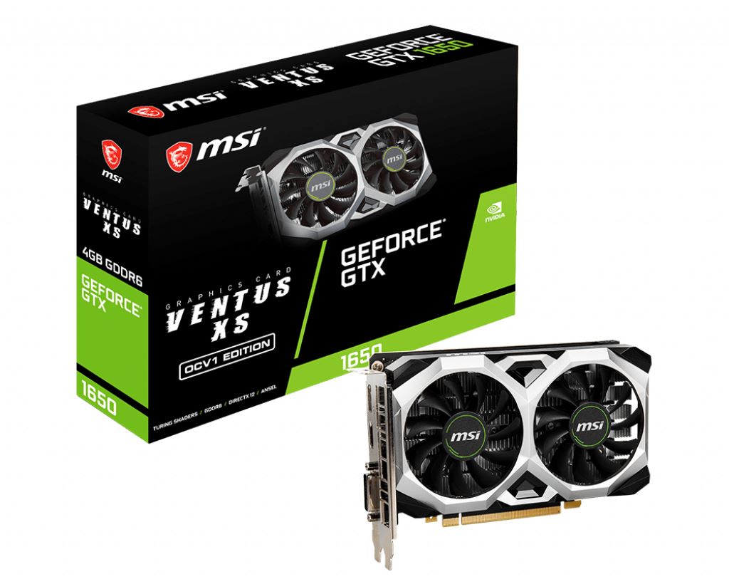 MSI GTX 1650 D6 VENTUS XS OCV1  NVIDIA GeForce GTX 1650 4 GB GDDR6 Graphics Card