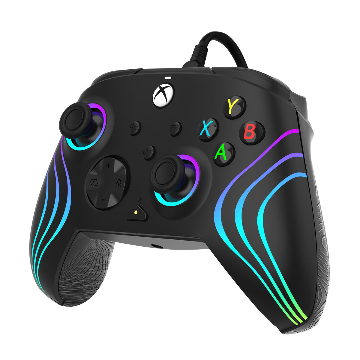 PDP Afterglow Wave - Wired USB Gamepad for PC / Xbox Series X|S in Black