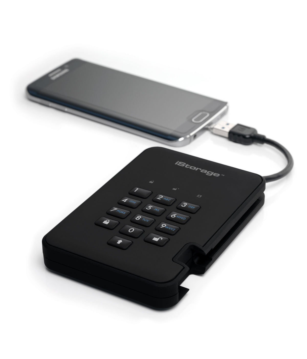 iStorage diskAshur2 - Secure Encrypted External solid state drive in Black - 1 TB