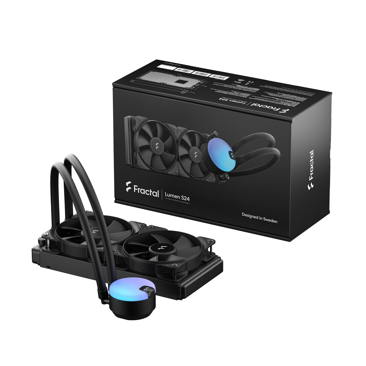 Fractal Design Lumen S24 v2 - All-in-one Liquid Processor Cooler in Black - 240mm