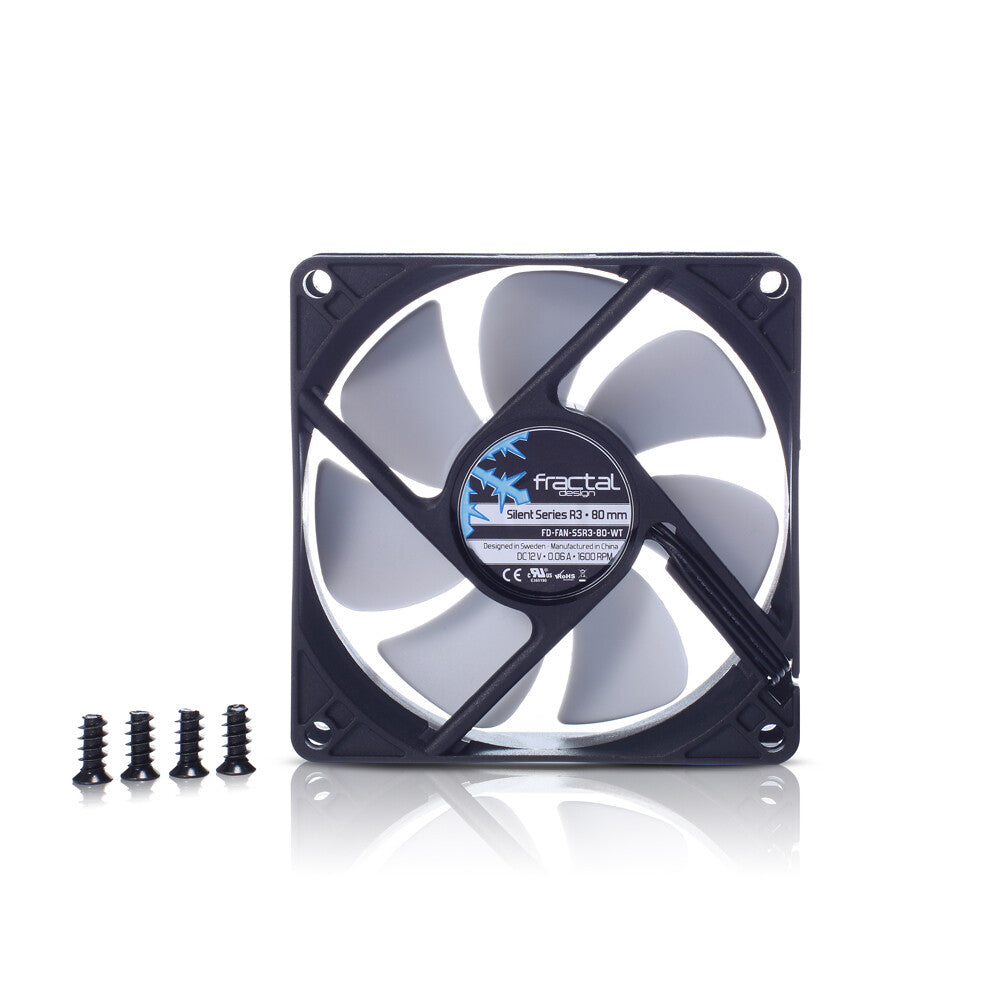 Fractal Design Silent Series R3 - Computer case Fan in Black / White - 80mm