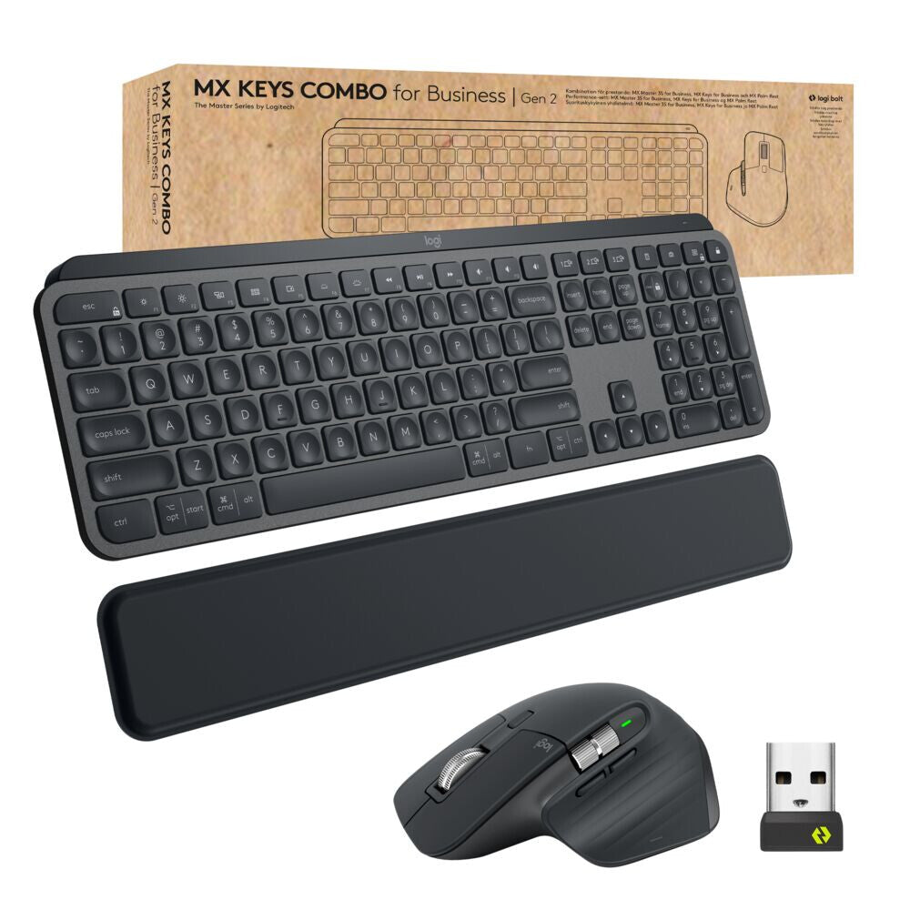 Logitech MX Keys combo for Business - RF Wireless + Bluetooth Keyboard (QWERTZ Swiss) &amp; Mouse in Graphite