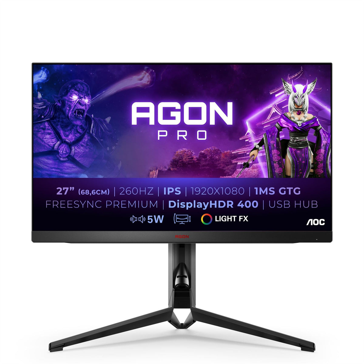 AOC AGON PRO AG274FZ Computer Monitor 68.6 cm (27&quot;) 1920 x 1080 pixels Full HD LED Black, Red