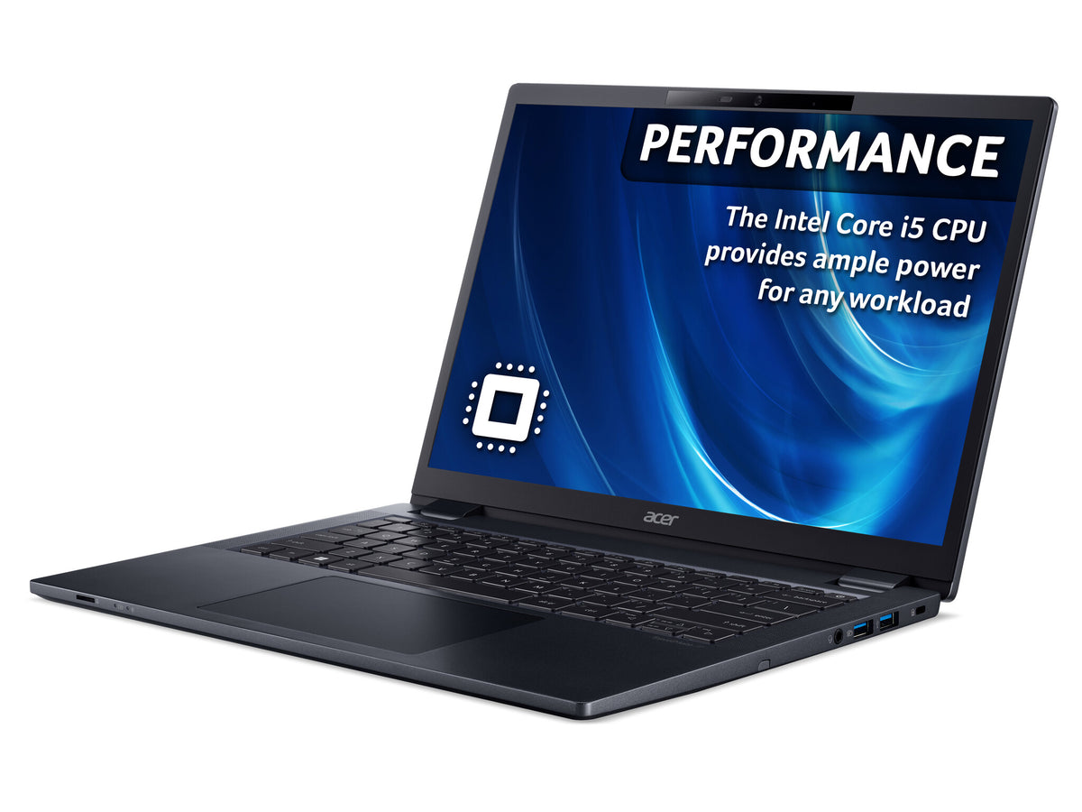 Acer TravelMate P4 TMP414-52 Laptop - 35.6 cm (14&quot;) - Intel® Core™ i5-1240P - 8 GB DDR4-SDRAM - 512 GB SSD - Wi-Fi 6E - Windows 11 Pro - Blue