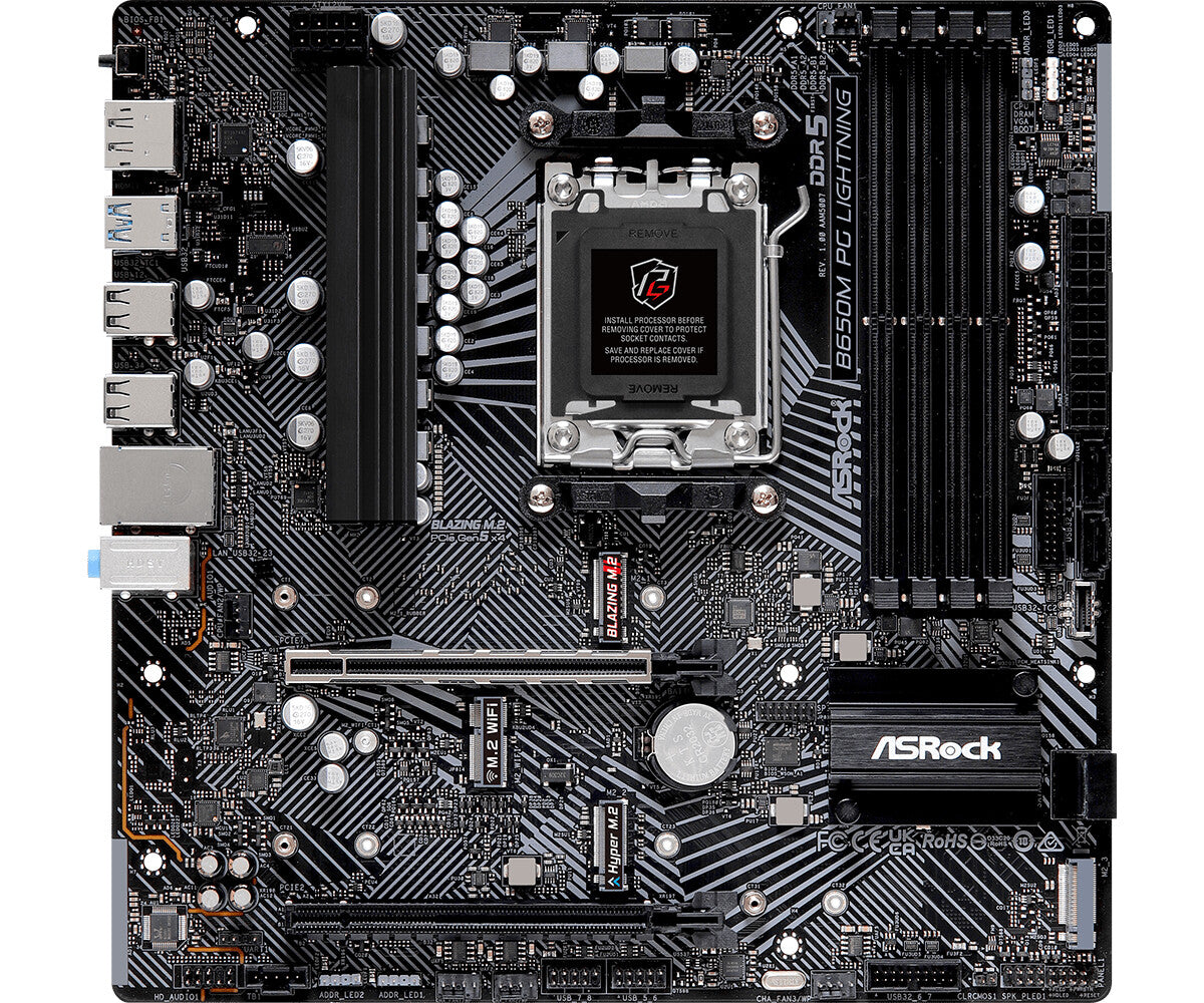 Asrock B650M PG Lightning micro ATX motherboard - AMD B650 Socket AM5