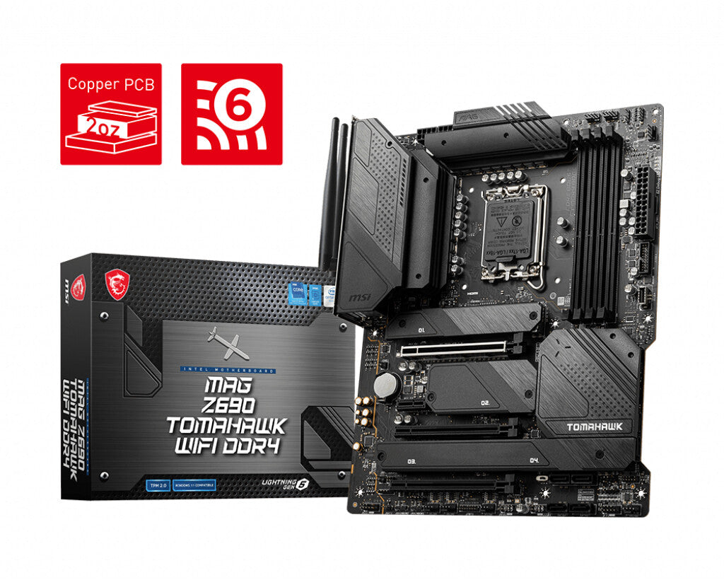 MSI MAG Z690 TOMAHAWK WIFI DDR4 ATX motherboard - Intel Z690 LGA 1700