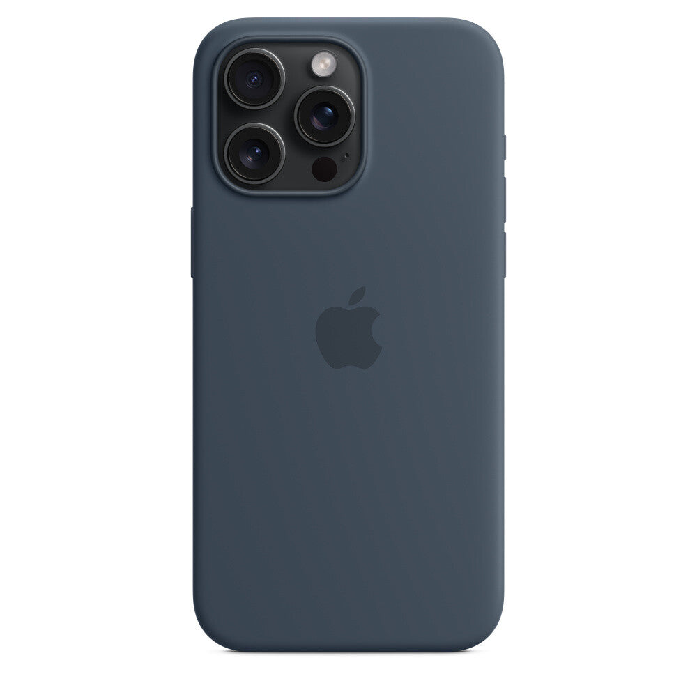 Silicone Case with MagSafe for iPhone 15 Pro Max in Storm Blue