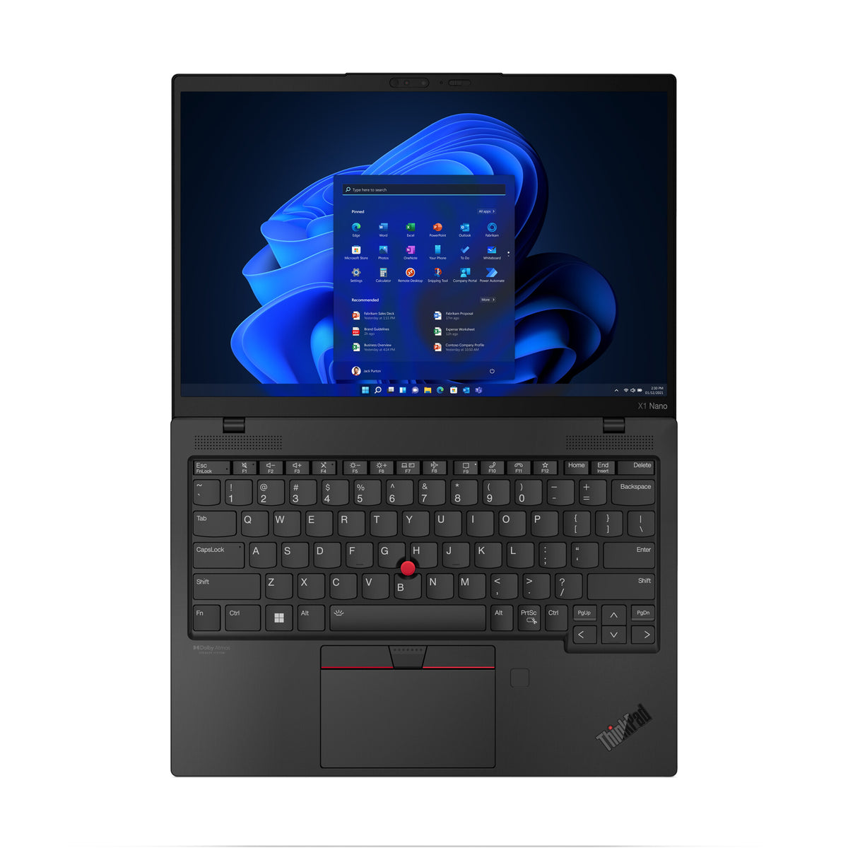 Lenovo ThinkPad X1 Nano Gen 2 Laptop - 33 cm (13&quot;) - Intel® Core™ i5-1240P - 16 GB LPDDR5-SDRAM - 256 GB SSD - Wi-Fi 6E - Windows 11 Pro - Black