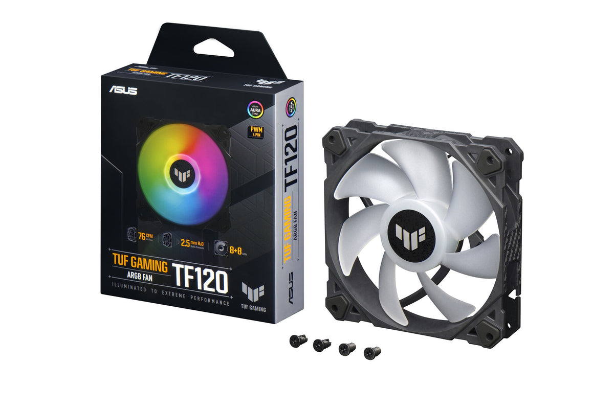 ASUS TUF Gaming TF120 ARGB - Computer Case Fan in Black - 120mm