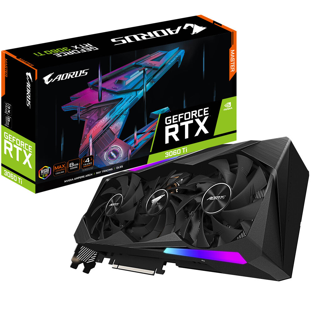 GIGABYTE AORUS MASTER - NVIDIA 8 GB GDDR6 GeForce RTX 3060 Ti graphics card