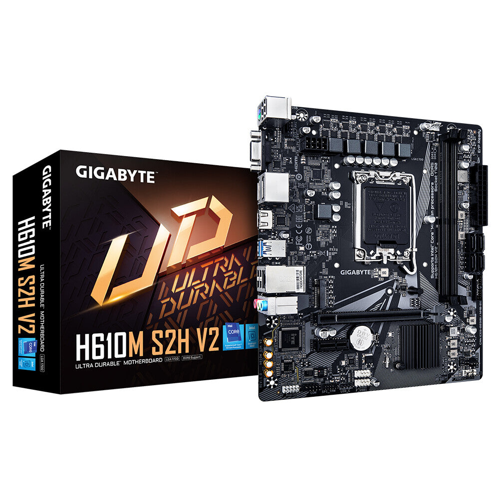 Gigabyte H610M S2H V2 ATX motherboard - Intel H610 LGA 1700