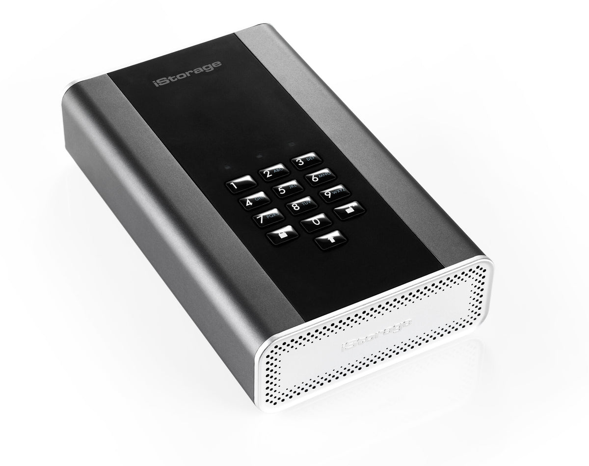 iStorage diskAshur DT2 - Secure Encrypted Desktop Hard Drive in Graphite - Password Protected - 18 TB