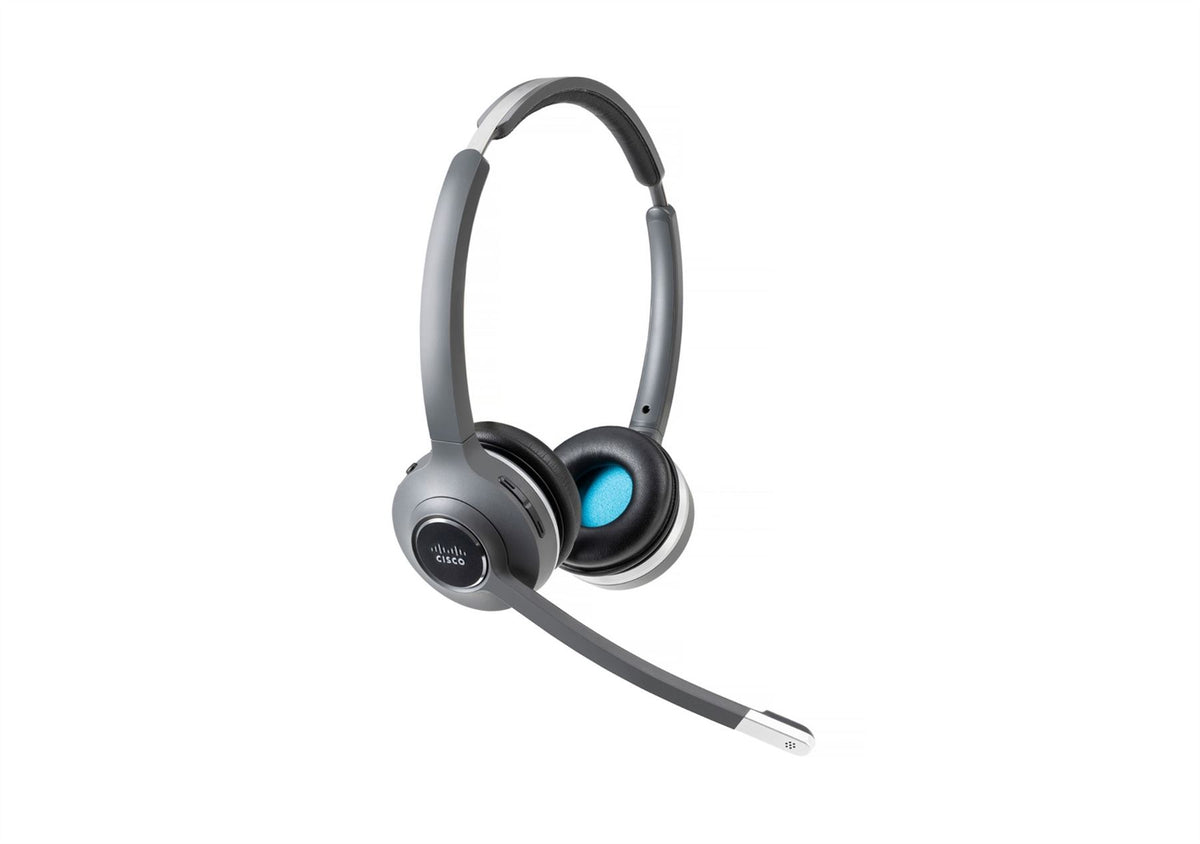 Cisco Headset 562, Wireless Dual On-Ear DECT Headset with Multi-Source Base for US and Canada, Charcoal, 1-Year Limited Liability Warranty (CP-HS-WL-562-M-EU=)