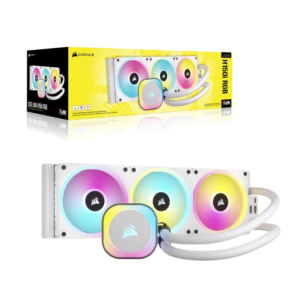 Corsair iCUE LINK H150i RGB - Liquid Processor Cooling Kit in White - 360mm