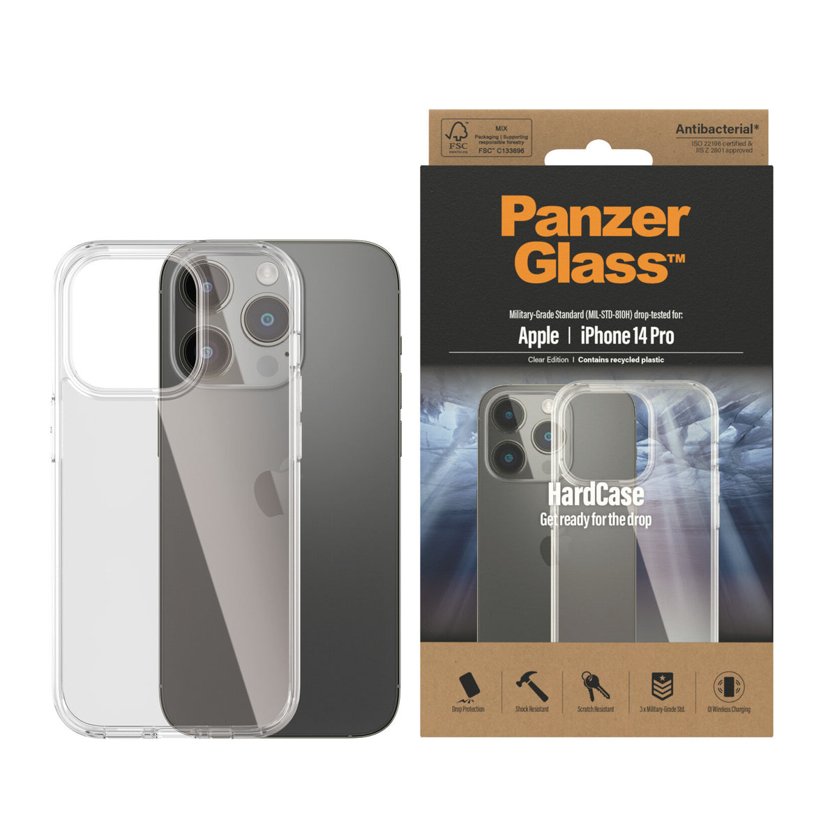 PanzerGlass ® HardCase for iPhone 14 Pro in Clear