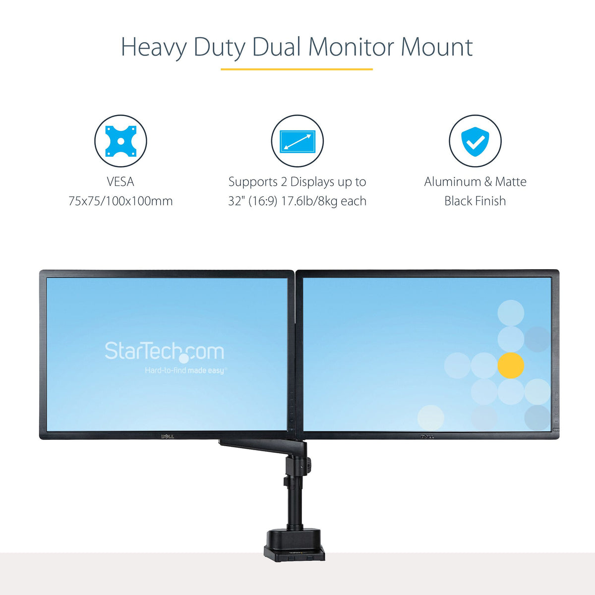 StarTech.com ARMDUALPIVOT Desk monitor mount for 81.3 cm (32&quot;)