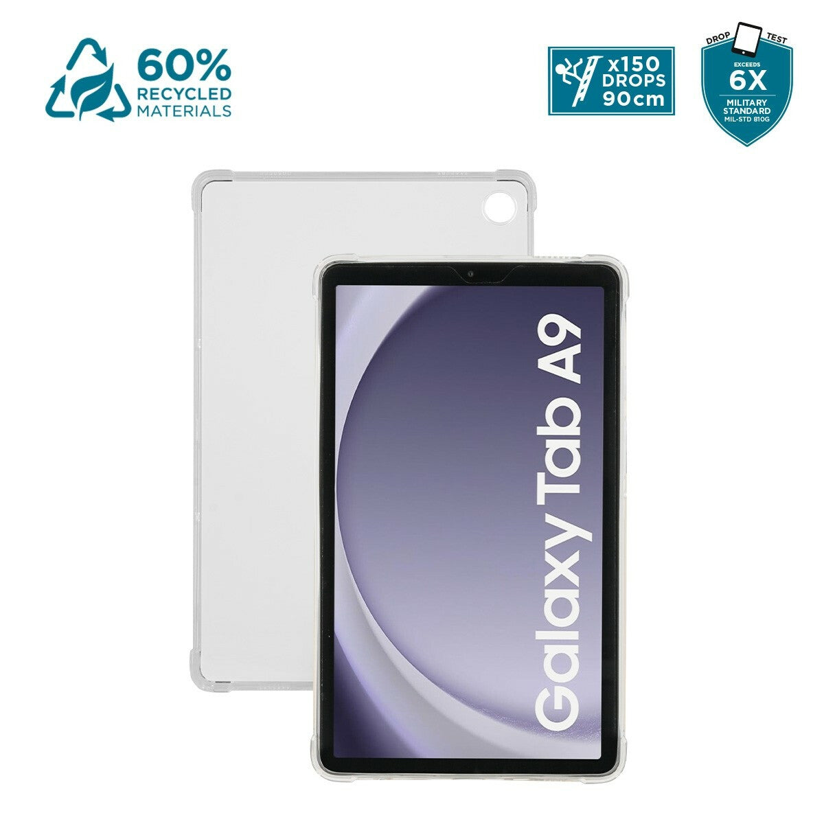 Mobilis Protective Case for Galaxy Tab A9 in Transparent