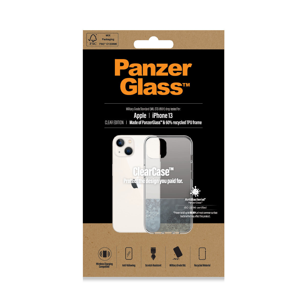 PanzerGlass ® ClearCase for iPhone 13 in Transparent