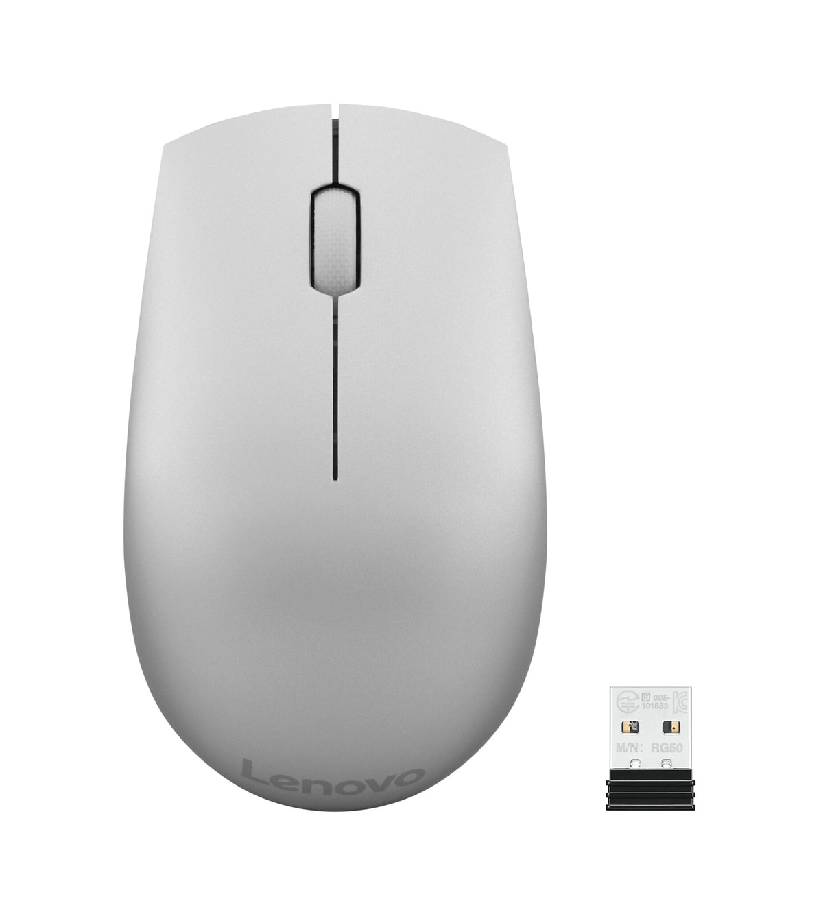 Lenovo 520 - RF Wireless Optical Mouse in Black / Platinum - 1,000 DPI