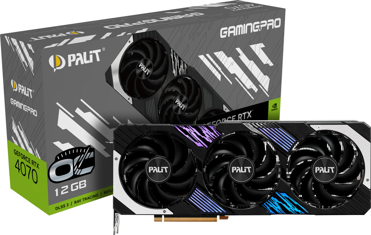 Palit GAMINGPRO OC - NVIDIA 12 GB GDDR6X GeForce RTX 4070 graphics card