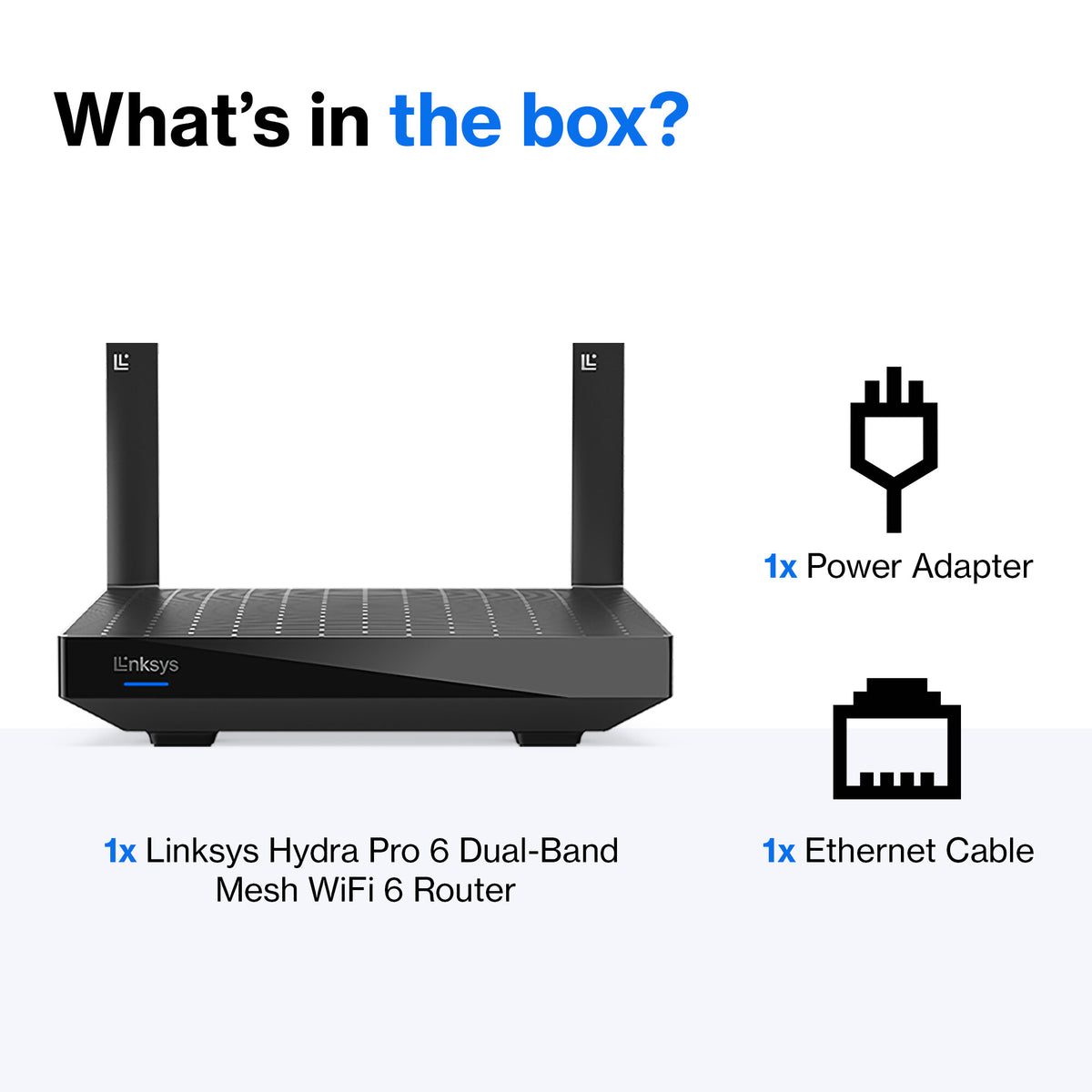 Linksys Hydra Pro 6 - Dual-band (2.4 GHz / 5 GHz) wireless router in Black