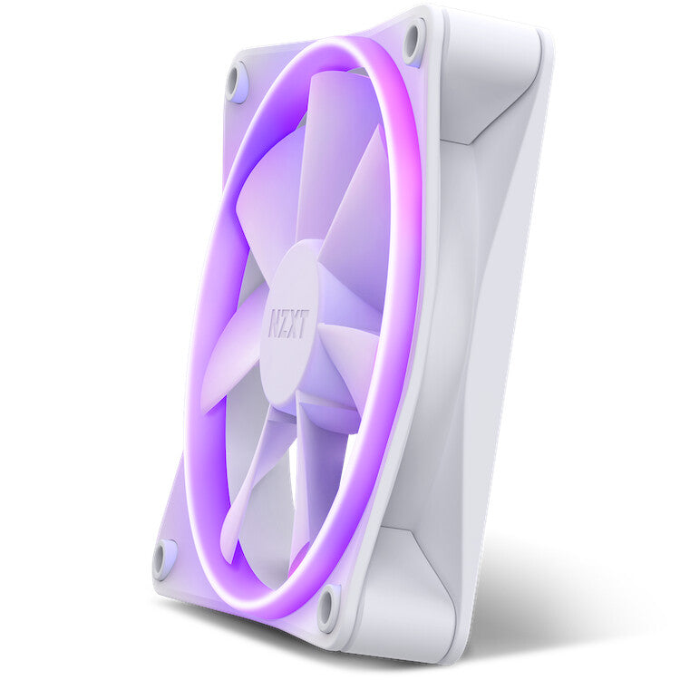 NZXT F120 RGB - Computer Case Fan in White - 120mm (Pack of 3)