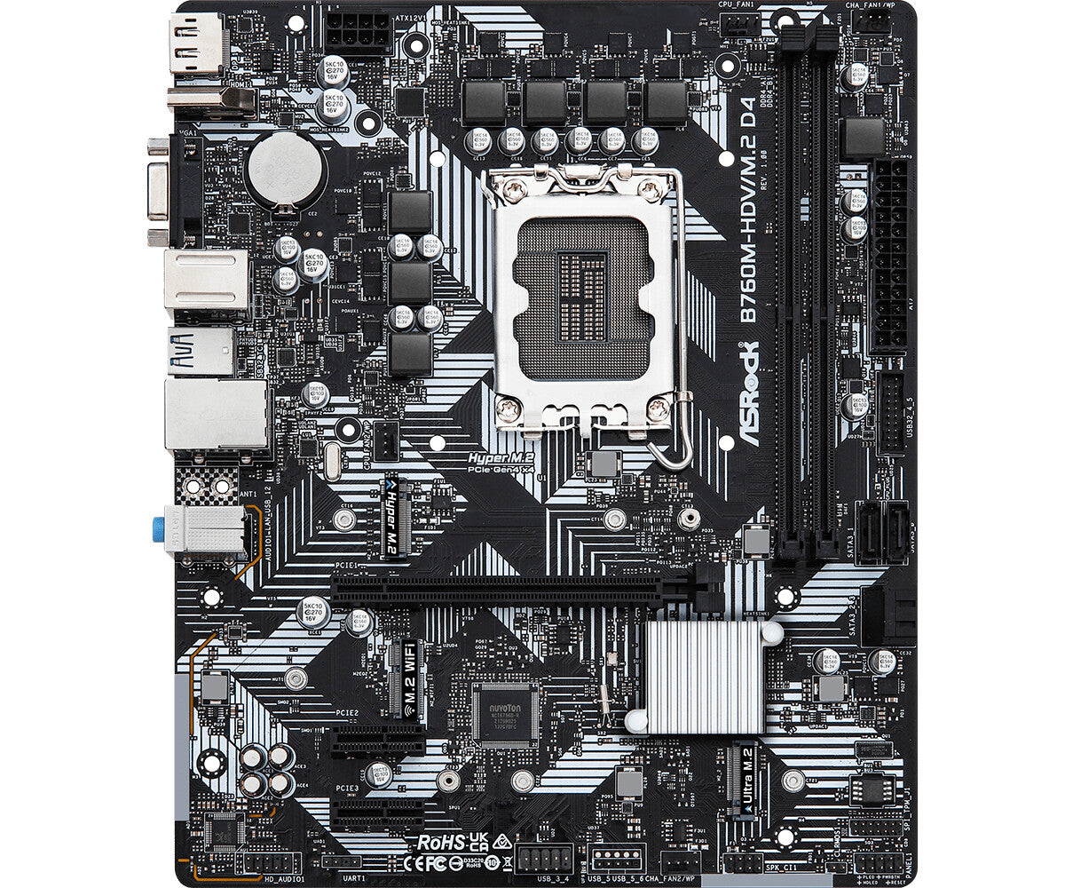 Asrock B760M-HDV/M.2 D4 micro ATX motherboard - Intel B760 LGA 1700