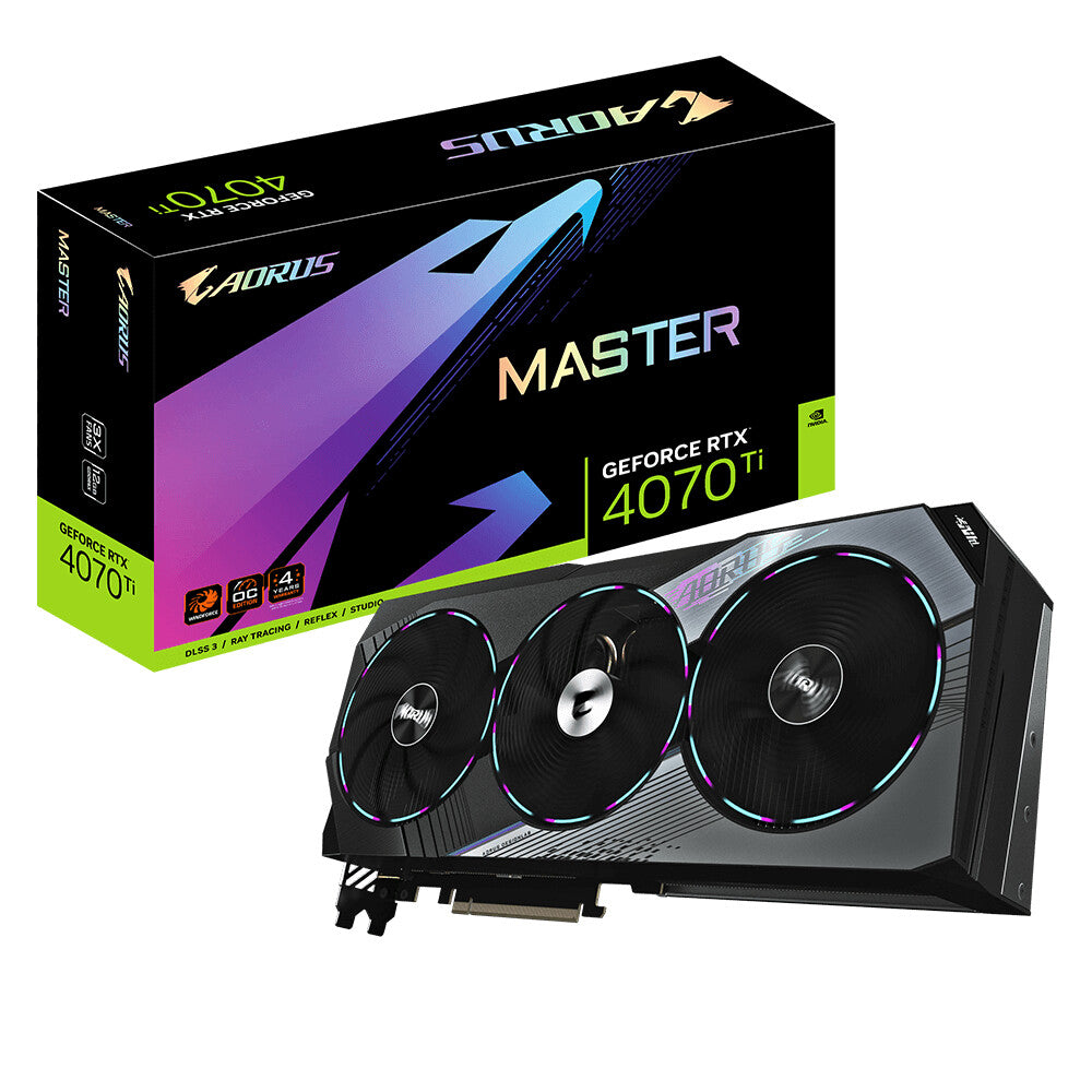 GIGABYTE AORUS MASTER - NVIDIA 12 GB GDDR6X GeForce RTX 4070 Ti graphics card