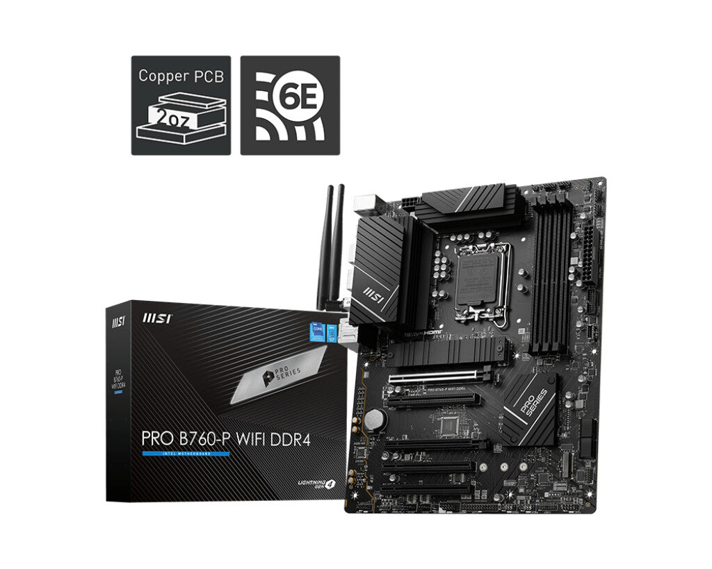 MSI PRO B760-P WIFI DDR4 micro ATX motherboard - LGA 1700