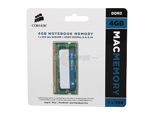 Corsair Mac Memory - 4 GB 1 x 4 GB DDR3 SO-DIMM 1333 MHz memory module