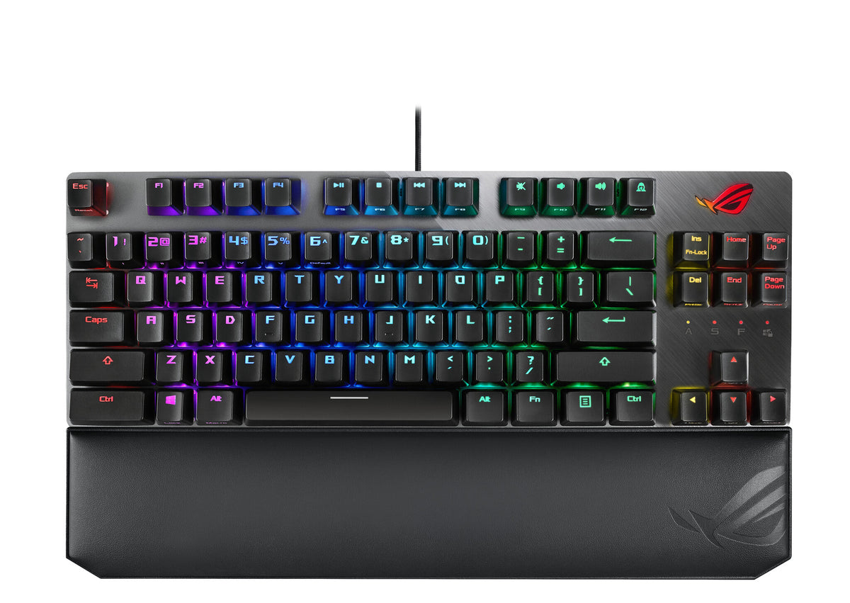 ASUS ROG Strix Scope TKL Deluxe NX - USB Wired RGB Mechanical Keyboard in Black / Grey (QWERTY UK)